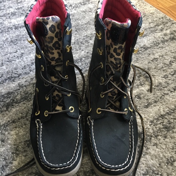 Sperry Topsider | Hikerfish Leopard Print Boot - Picture 2 of 7